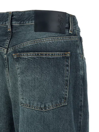 Haikure Candy Denim Trousers Pleated Front Belt Loops In Blue