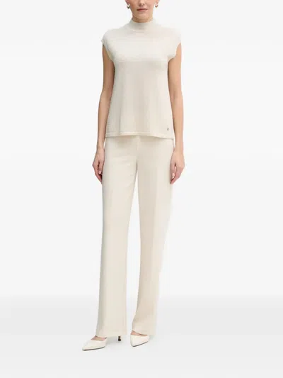 Joseph Ribkoff Embellished High-neck Top In Neutral