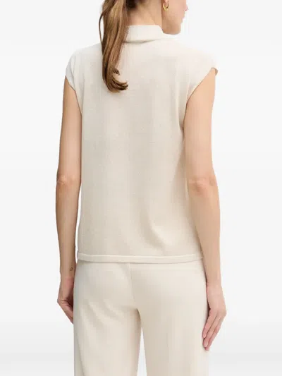 Joseph Ribkoff Embellished High-neck Top In Neutral