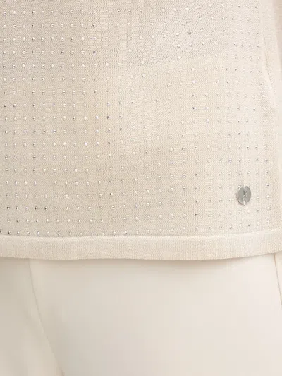 Joseph Ribkoff Embellished High-neck Top In Neutral