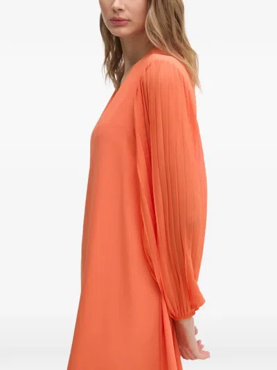 Joseph Ribkoff V-neck Mini Dress In Orange