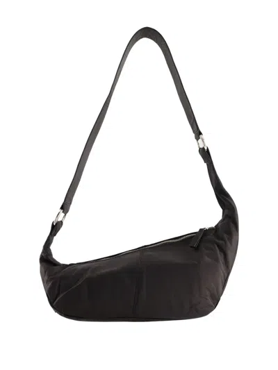 Paloma Wool Mini Dry Leather Shoulder Bag In Black
