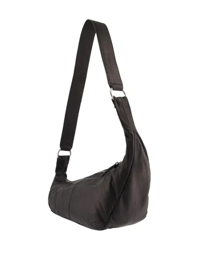 Paloma Wool Mini Dry Leather Shoulder Bag In Black