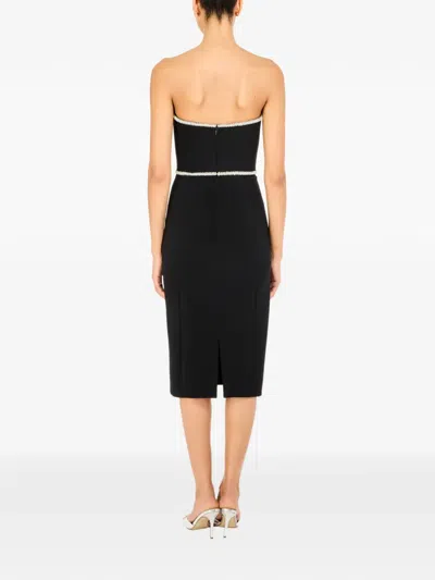 Jenny Packham Odette Bow-embellished Beaded Midi Dress In Black