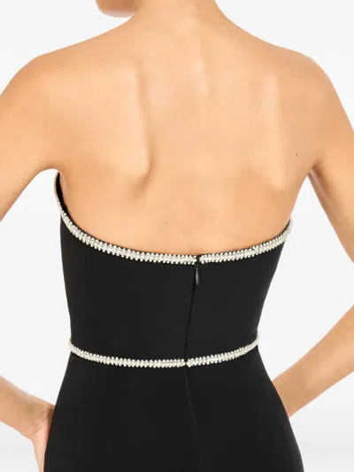 Jenny Packham Odette Bow-embellished Beaded Midi Dress In Black