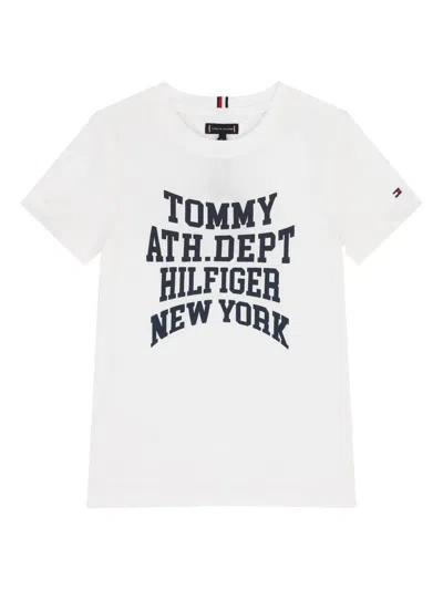 Tommy Hilfiger Junior Logo Cotton T-shirt In White