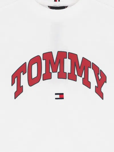 Tommy Hilfiger Junior Logo Cotton T-shirt In White