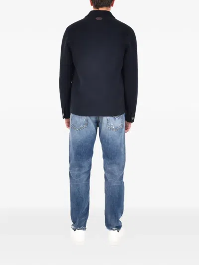 Jacob Cohen Patch Pocket Overshirt In Multi