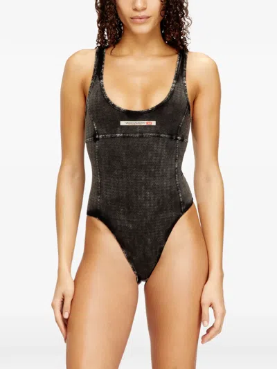 Diesel Phoebe-dnm Sleeveless Bodysuit In Multi