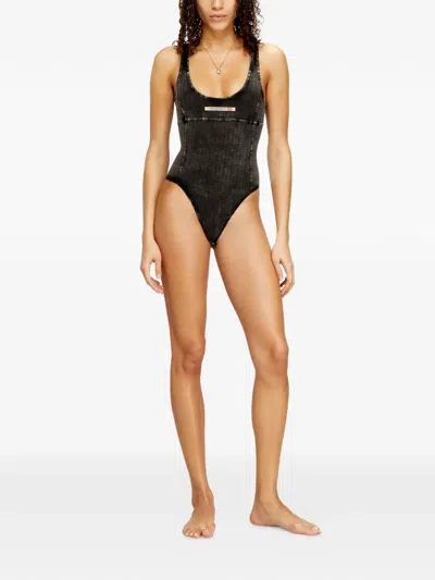 Diesel Phoebe-dnm Sleeveless Bodysuit In Multi
