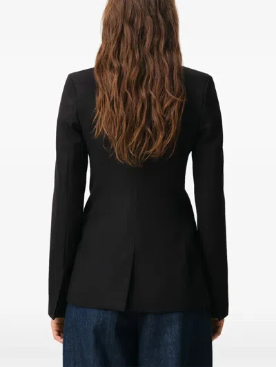 Ami Alexandre Mattiussi Black New Wool Single Breasted Fitted Jacket Black In Black