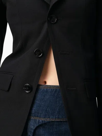 Ami Alexandre Mattiussi Black New Wool Single Breasted Fitted Jacket Black In Black