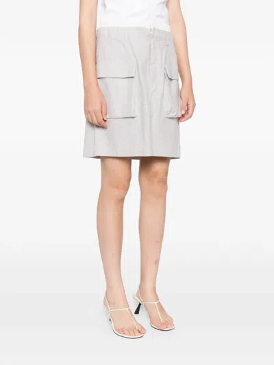 Blaklace Pocket Skirt In Gray