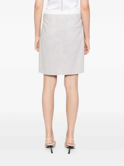 Blaklace Pocket Skirt In Gray