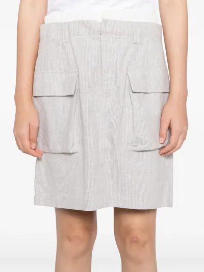 Blaklace Pocket Skirt In Gray