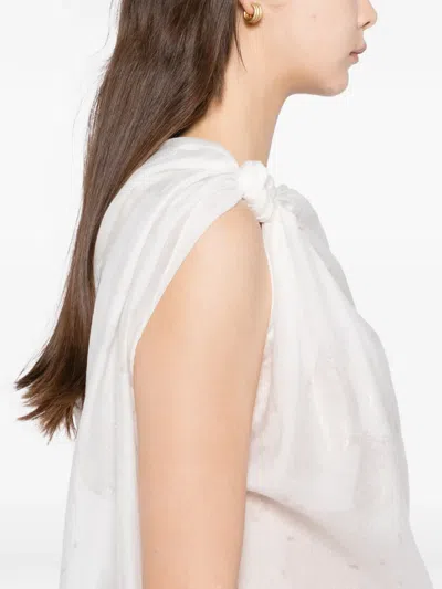 Blaklace Butterfly One-shoulder Top In White