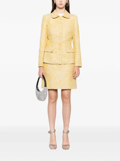 Blaklace Floral Skirt In Yellow