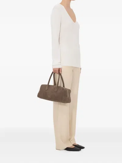 Loulou De Saison V-neck Long-sleeve Sweater In Neutral