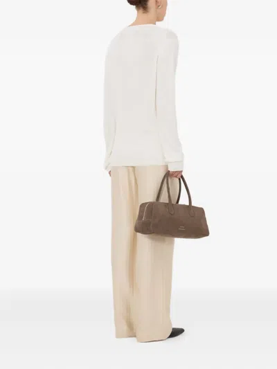 Loulou De Saison V-neck Long-sleeve Sweater In Neutral