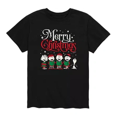 Novelty T-shirts Mens Peanuts Graphic T-shirt In Black