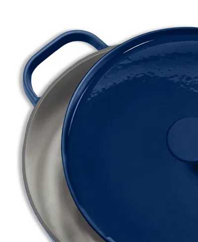 The Cellar Enameled Cast Iron 3.5-qt. Bordeaux Braiser, Exclusively At Macy's In Blue