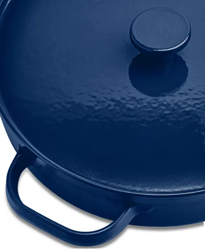 The Cellar Enameled Cast Iron 3.5-qt. Bordeaux Braiser, Exclusively At Macy's In Blue