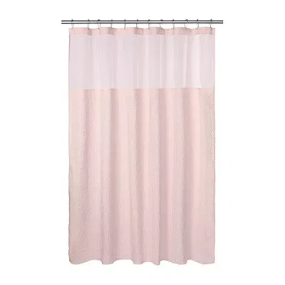 Awesome Home Starburst Snap In Liner Hooks Set Shower Curtain Set In Pink