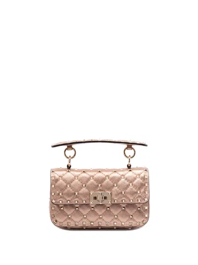 Valentino Garavani Rockstud Spike Shoulder Bag In Sand