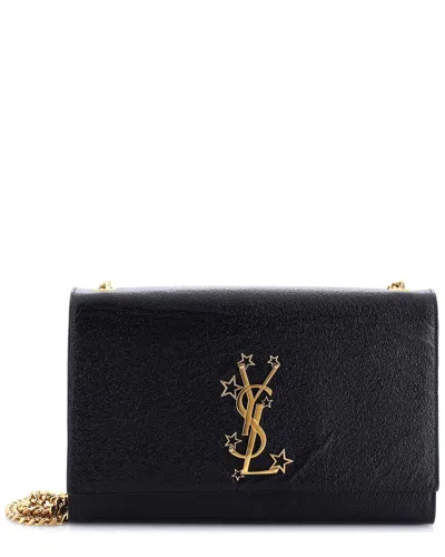 Saint Laurent Black Sheep Leather Classic Monogram Stars Crossbody Medium  (authentic Pre-loved)