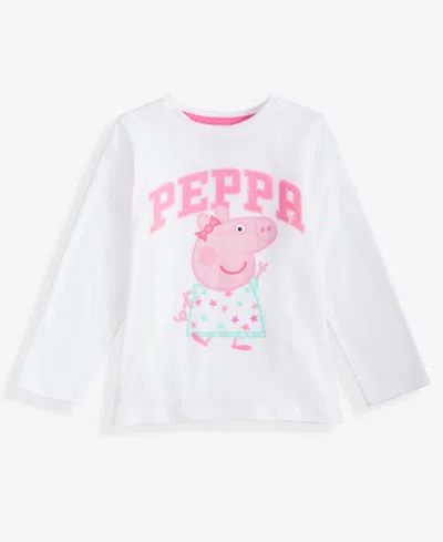 Epic Threads Girls Toddler 2t-4t Winking Peppa Long-sleeve T-shirt, Macy's Exclusive In White