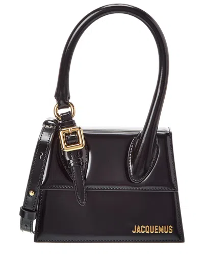 Jacquemus Chiquito Medium Leather Clutch In Black