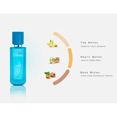 Khadlaj Unisex La Fede Celeste Aqua Edp Spray 3.4 oz Fragrances 6291107979038 In Transparent