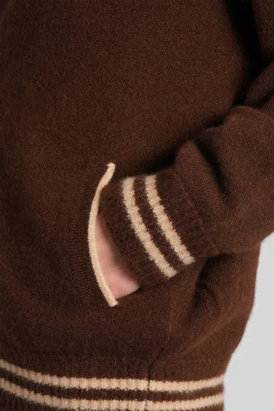 Laneus Bomber Jacket In Brown Cashmere In Brown