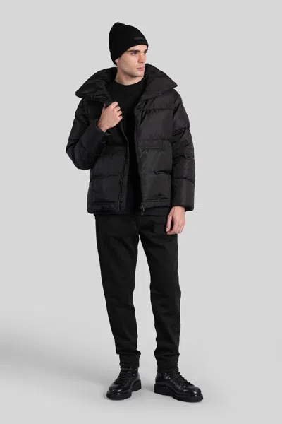 Premiata Padded Nylon Down Jacket In Black
