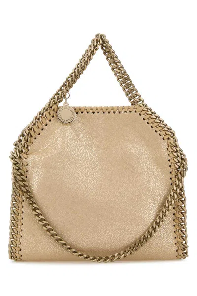 Stella Mccartney Falabella Tiny Crossbody Bags Gold In Gold