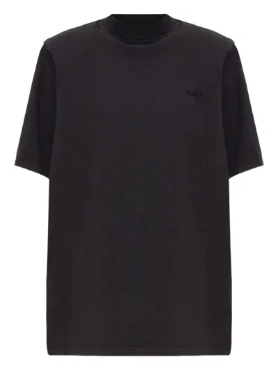 Attico The  Turtleneck T-shirt In Gray