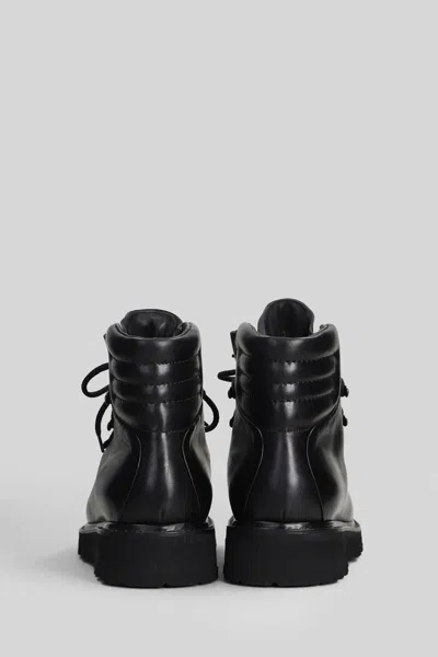 Premiata Elba Ankle Boots In Black Leather In Black