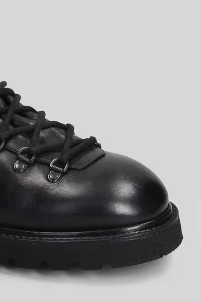 Premiata Elba Ankle Boots In Black Leather In Black