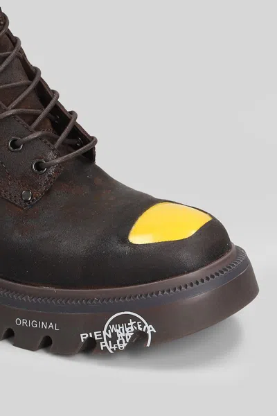 Premiata Brixton Combat Boots In Brown Nubuck In Brown