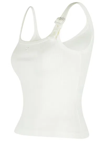 Courrèges Buckle 90s Top In White