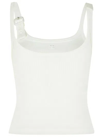Courrèges Buckle 90s Top In White