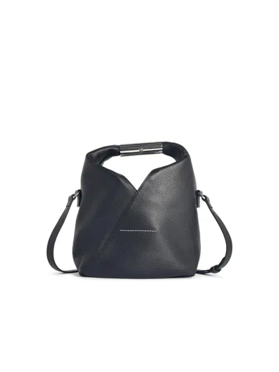Mm6 Maison Margiela 'japanese' Black Leather Crossbody Bag In Black