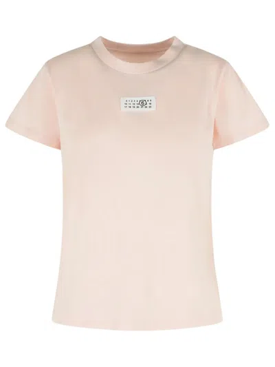 Mm6 Maison Margiela Pink Cotton T-shirt In Pink