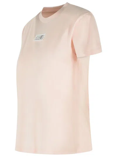 Mm6 Maison Margiela Pink Cotton T-shirt In Pink