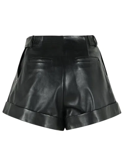Sportmax 'vasaio' Black Leather Shorts In Black