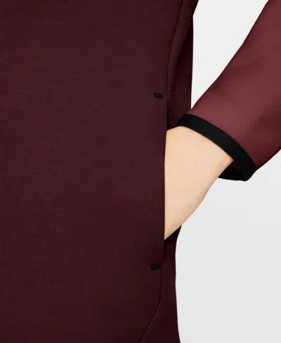 Nike Boys Big Kids Sportswear Tech Fleece Full-zip Hoodie In Burgundy