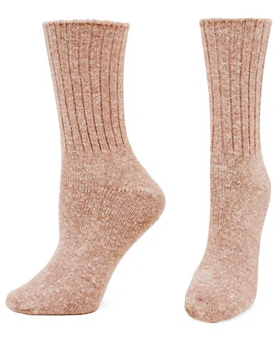 Hue Women's 2-pack Tweed Rib Boot Socks In Pink