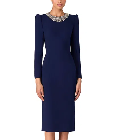 Jenny Packham Cora Embellished Midi Dress In Blue