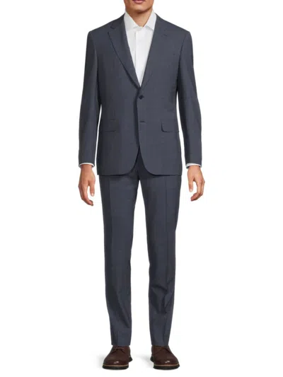 Canali Men's Striped Wool Modern-fit Suit In Blue