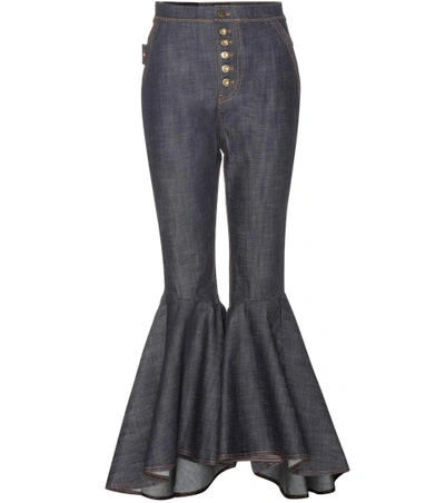Shop Ellery Hysteria Crop Flare Jeans In Eavy Raw